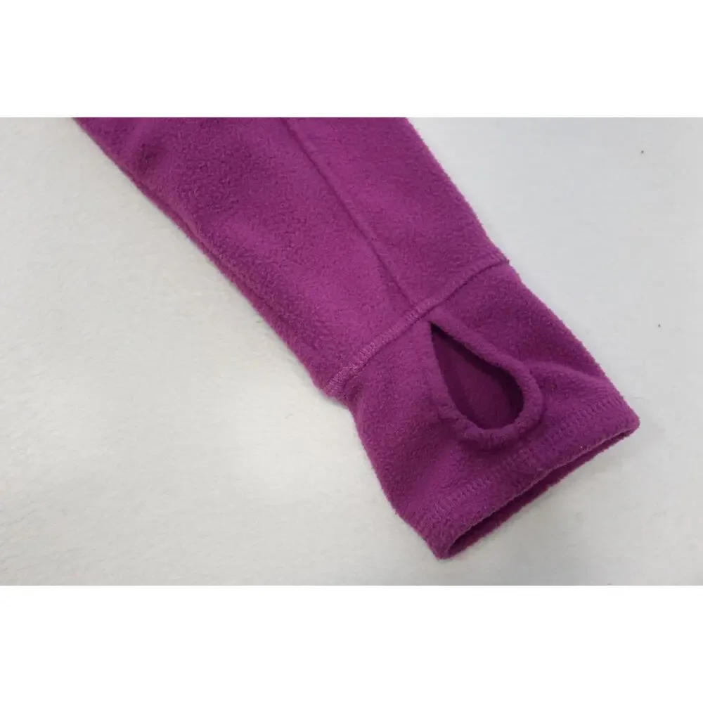Eddie Bauer Fleece‎ Jacket 1/4 Zip Hiking Camp Purple Sweater Girls Size 14